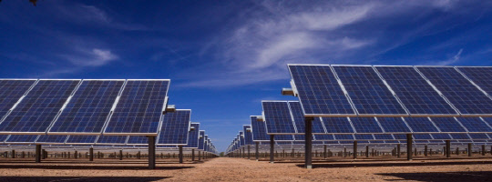 현대중공업그린에너지가 142MW 규모의 모듈을 공급한 미국 애리조나주의 태양광발전소 전경.  현대중공업그룹 제공